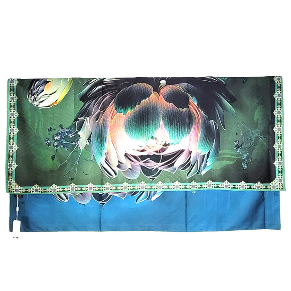 NWT Double Sided Silk Scarf 52"x52" Large Square Shawl Wrap XiangYunSha 3501 - Picture 6 of 12